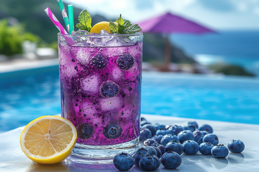 Fresh Fizzy Blueberry Lemonade