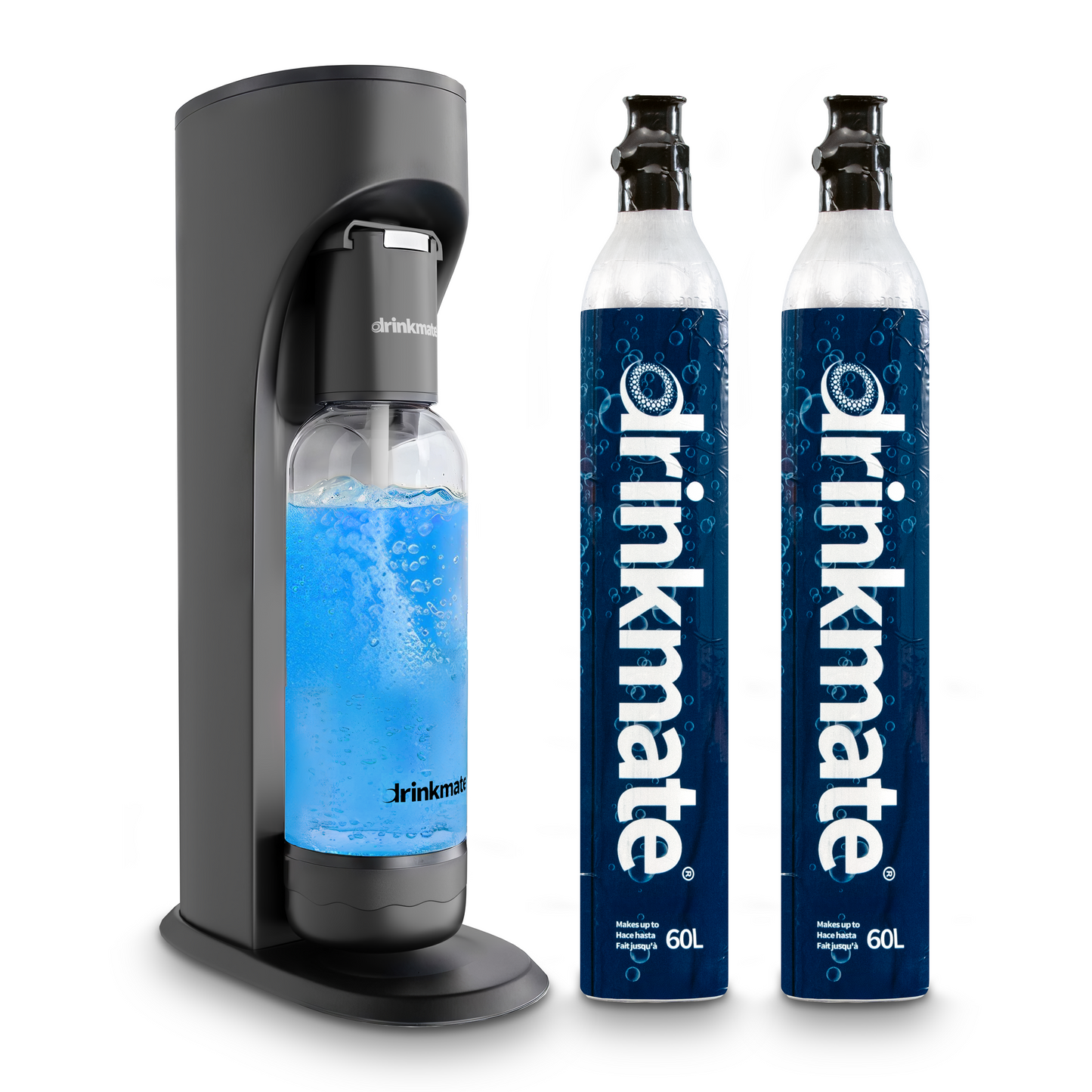 OmniFizz Value Kit - Sparkling Water and Soda Maker with Two 60L CO2 Cylinders