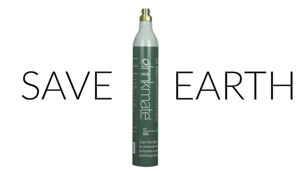 Save the Earth with Drinkmate Sparkling Water Maker CO2 Canisters