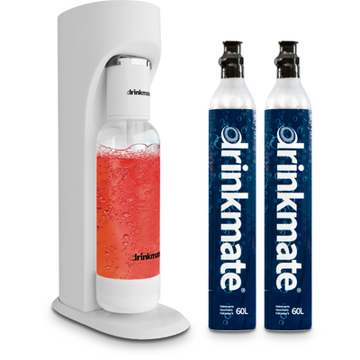 OmniFizz Value Kit - Sparkling Water and Soda Maker with Two 60L CO2 Cylinders
