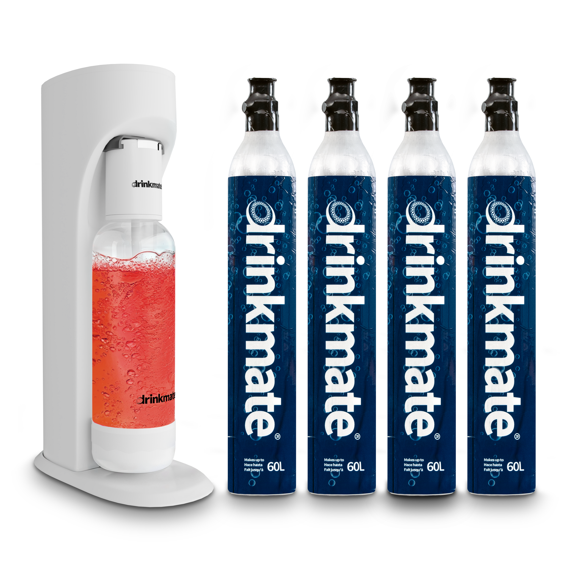 Drinkmate OmniFizz Premium Kit - Includes Four 60L CO2 Cylinders