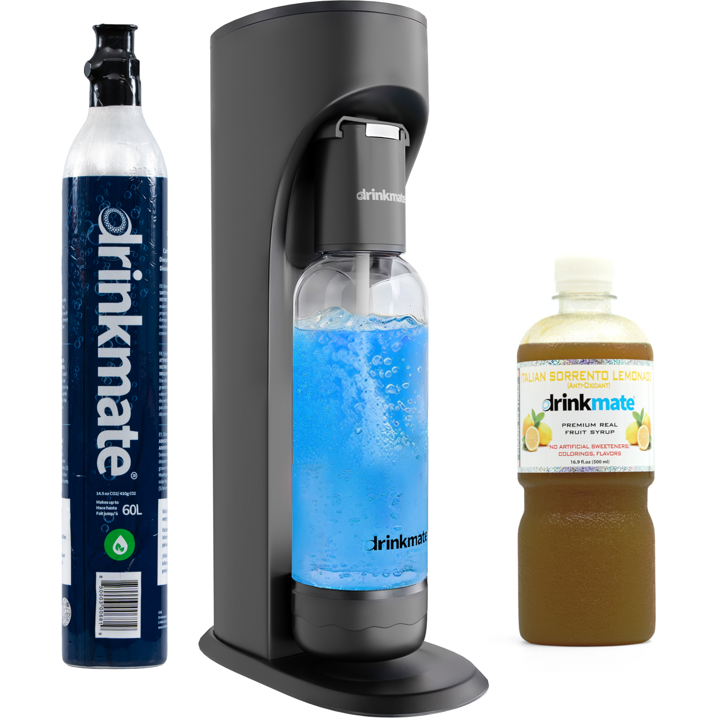 OmniFizz SPARKLE UP BUNDLE, Sparkling Water and Soda Maker, Carbonates ANY Drink