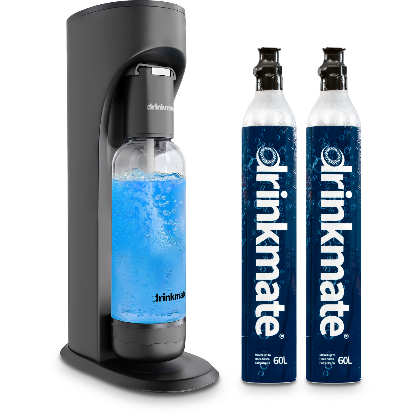 OmniFizz Value Kit - Sparkling Water and Soda Maker with Two 60L CO2 Cylinders