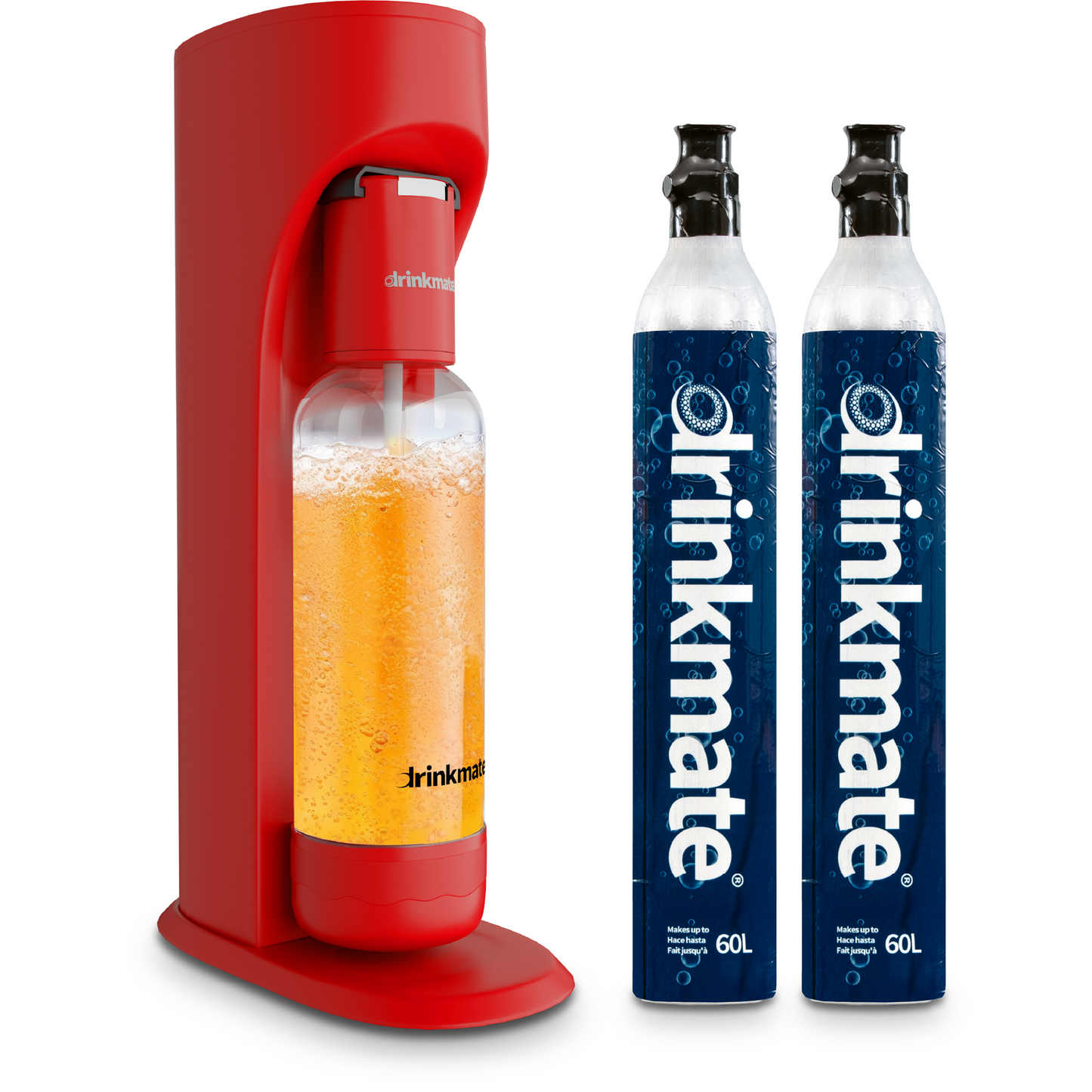 OmniFizz Value Kit - Sparkling Water and Soda Maker with Two 60L CO2 Cylinders