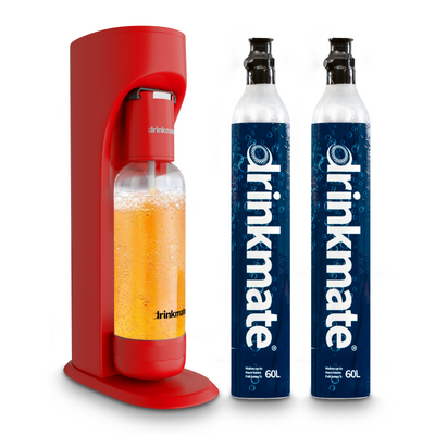 OmniFizz Value Kit - Sparkling Water and Soda Maker with Two 60L CO2 Cylinders