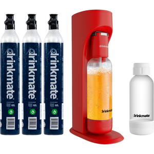 OmniFizz ULTIMATE BUNDLE, Sparkling Water and Soda Maker, Carbonates ANY Drink
