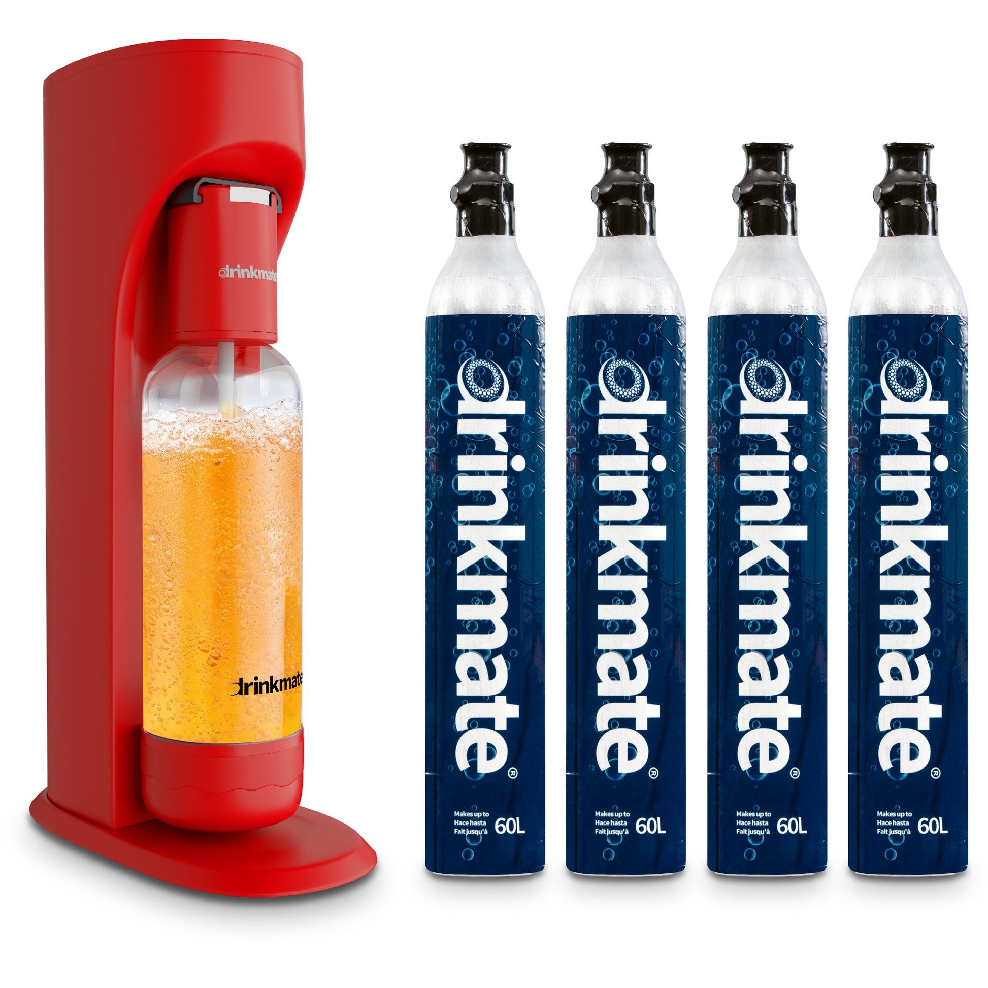 Drinkmate OmniFizz Premium Kit - Includes Four 60L CO2 Cylinders