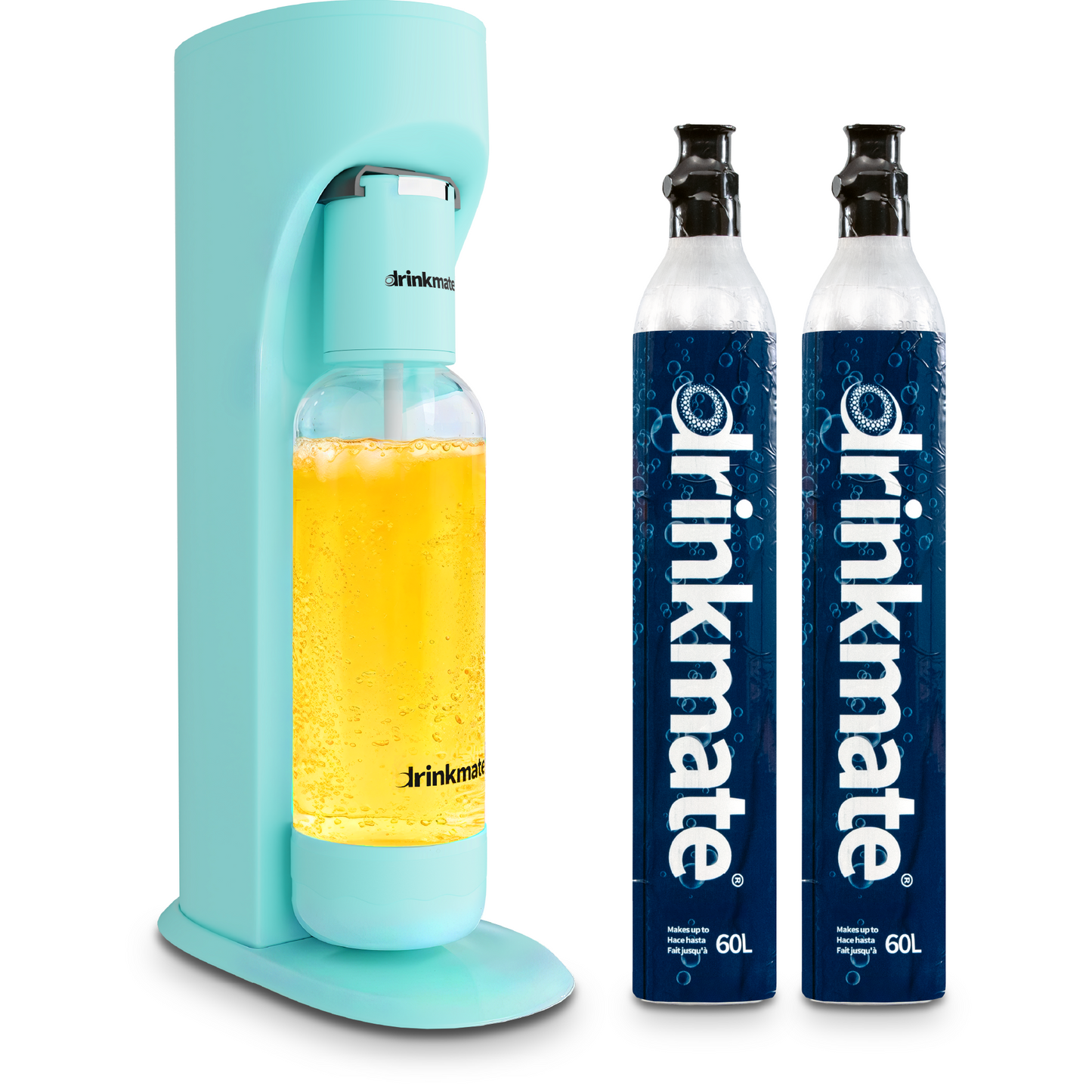 OmniFizz Value Kit - Sparkling Water and Soda Maker with Two 60L CO2 Cylinders