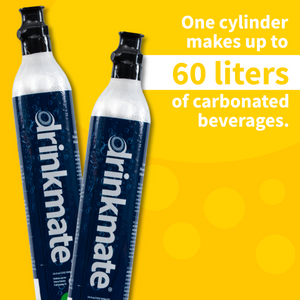 CO2 Refill Carbonator Cylinders 60L (14.5 oz) - 2 Pack