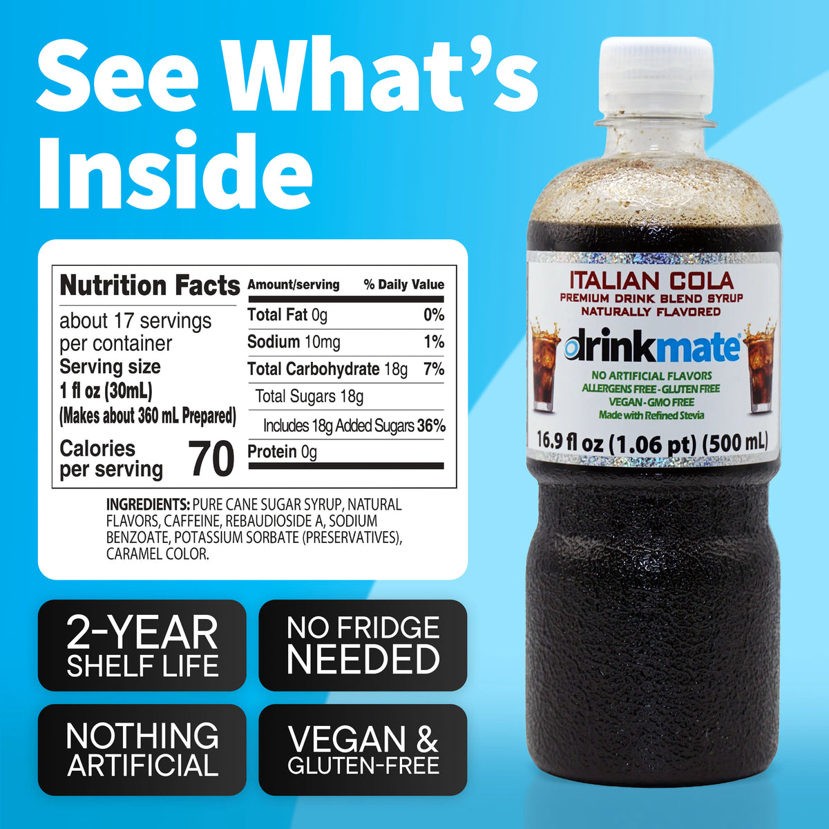 Cola Premium Italian Syrup
