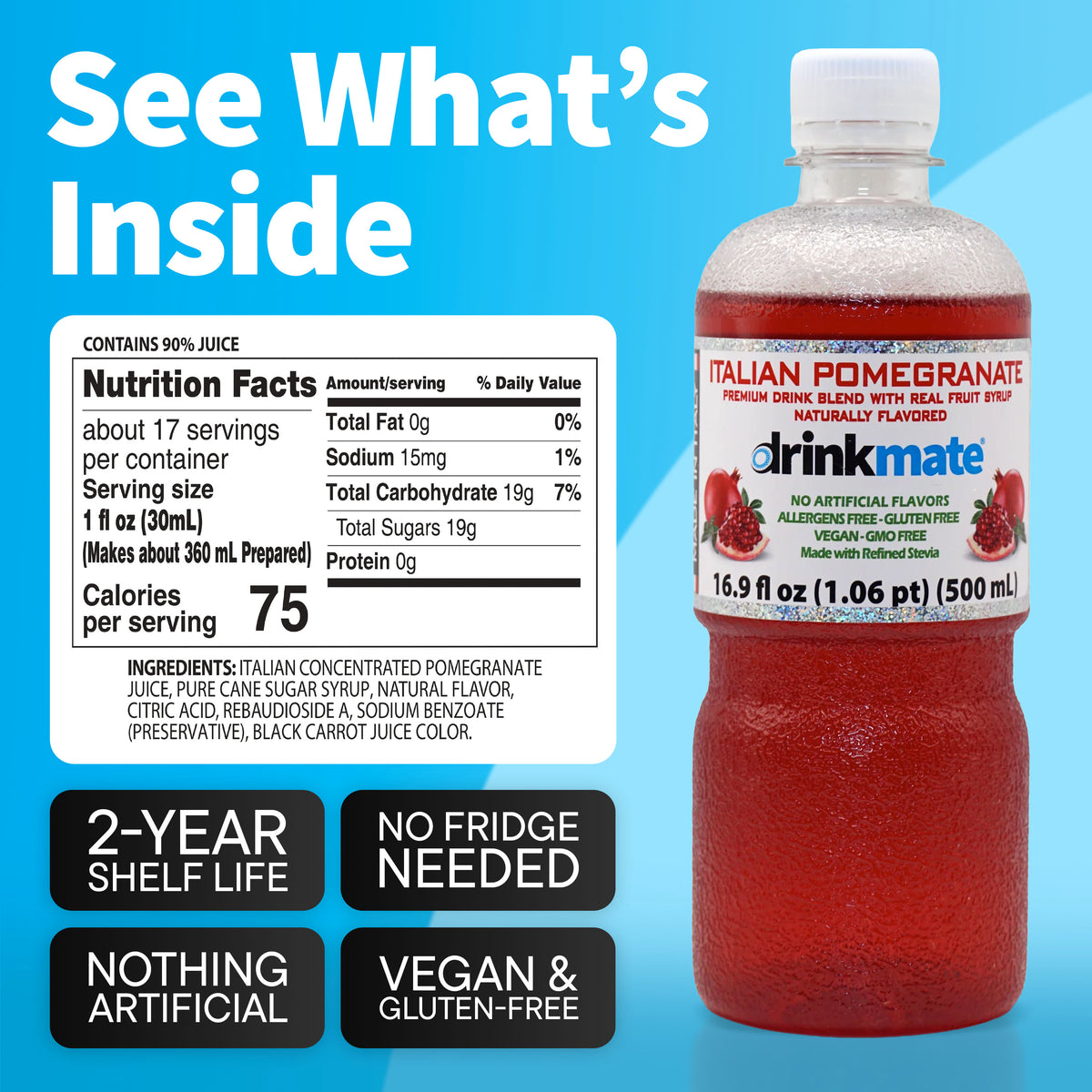 Pomegranate Premium Italian Syrup