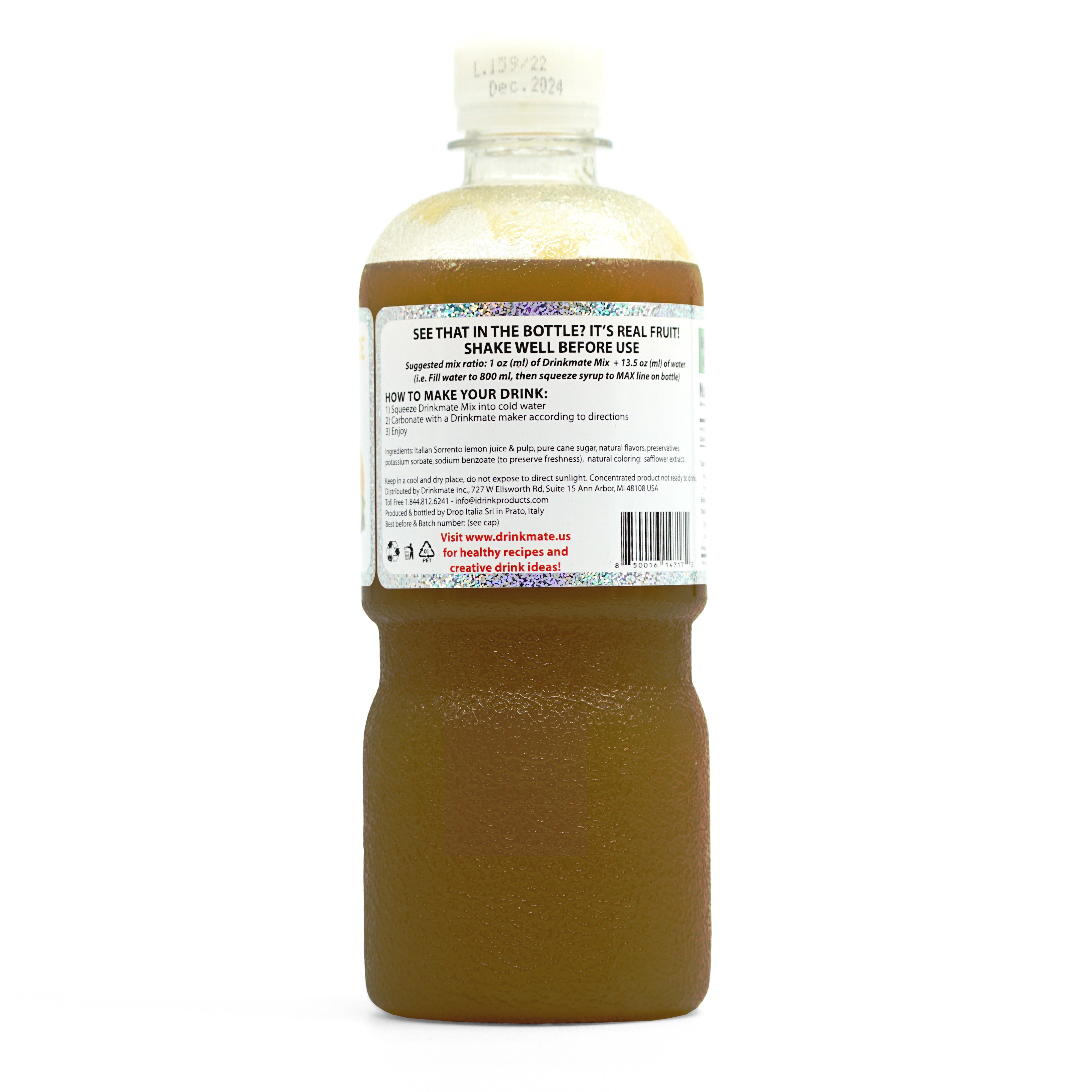 Sorrento Lemonade Premium Italian Syrup Drinkmate USA