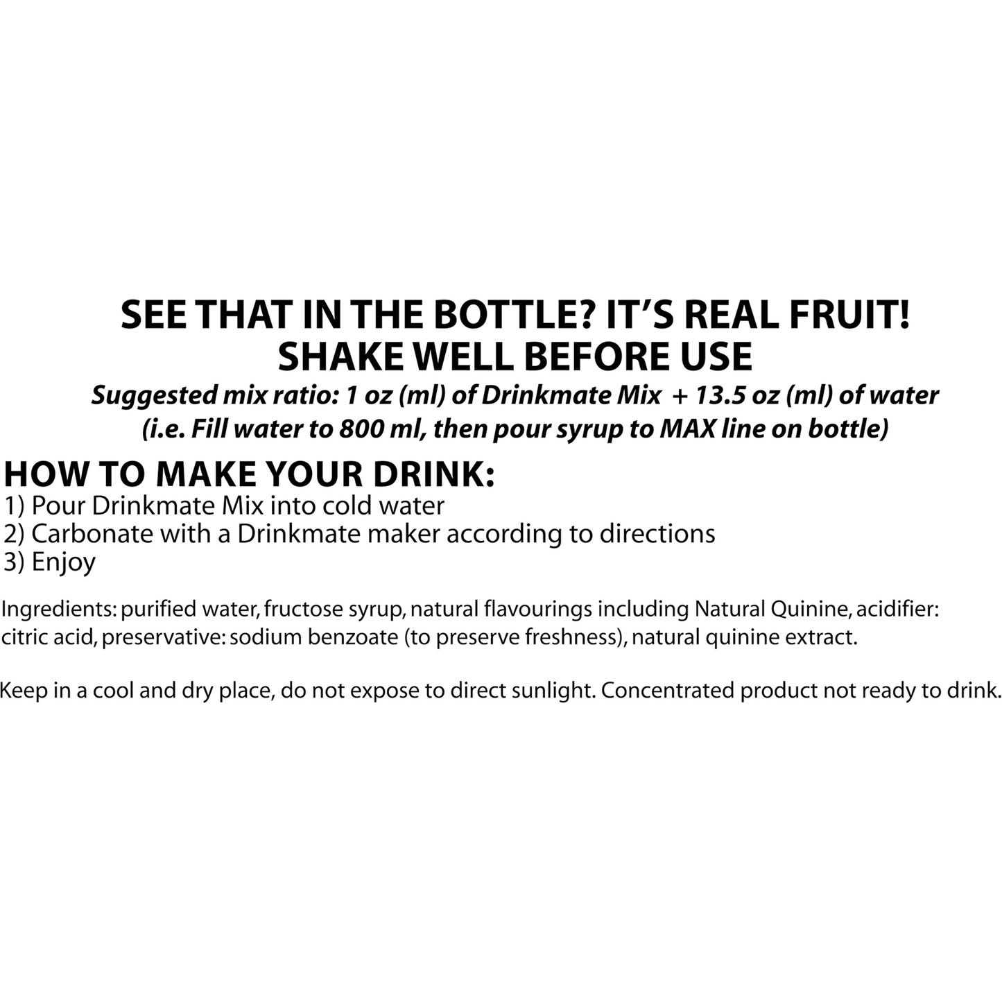 Tonic Water Premium Italian Syrup