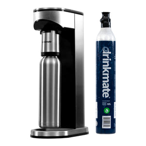 LUX Stainless Steel Carbonator, with 0.7L Stainless Steel Bottle and 60L CO2 Cylinder