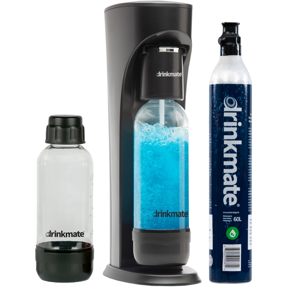 Drinkmate instaFizz Stainless Steel Water Bottle Bundle Blue