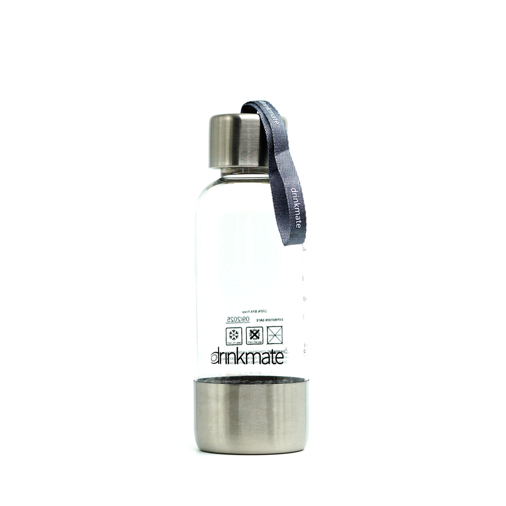0.5L PET Bottle - Stainless Steel Base & Cap