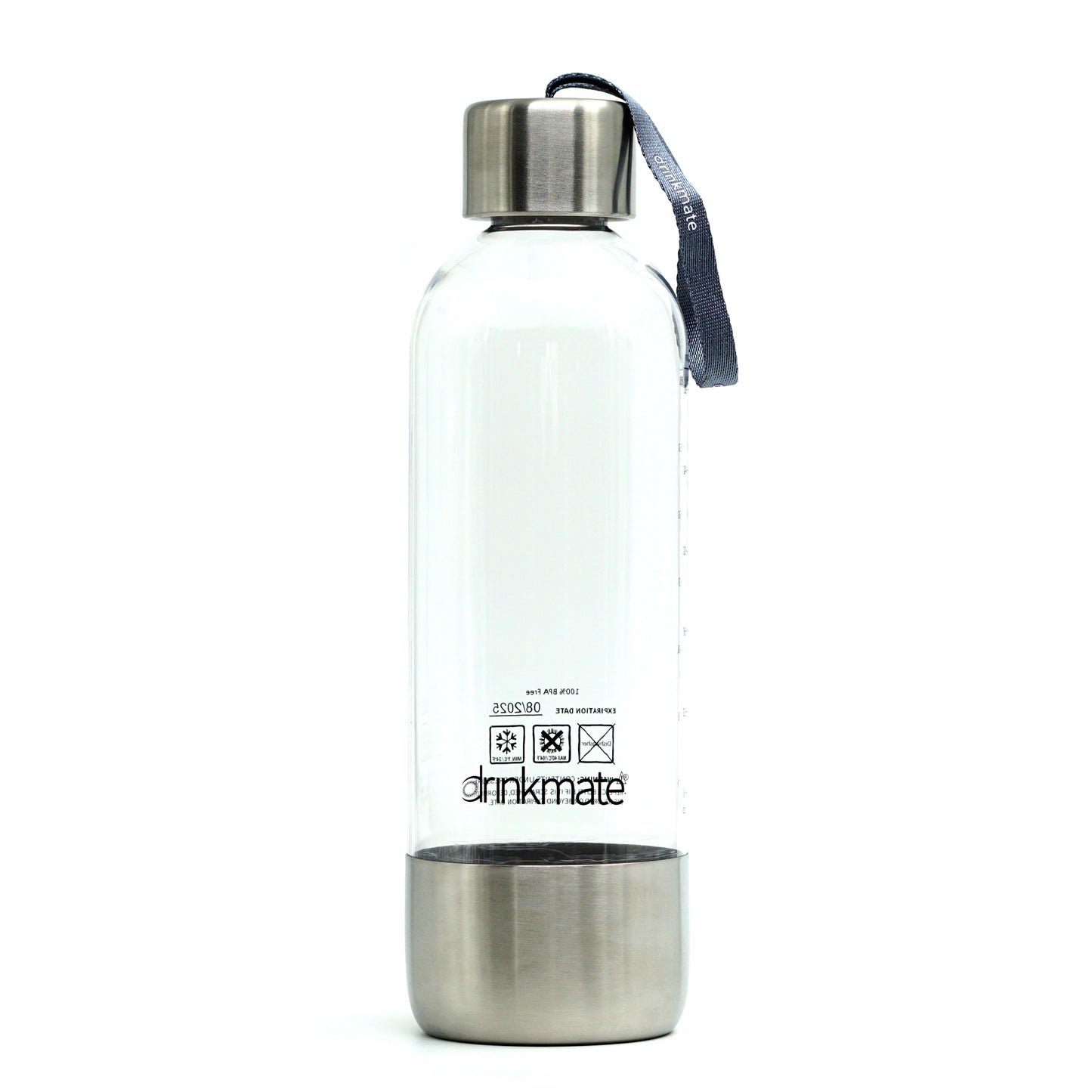 1L PET Bottle - Stainless Steel Base & Cap