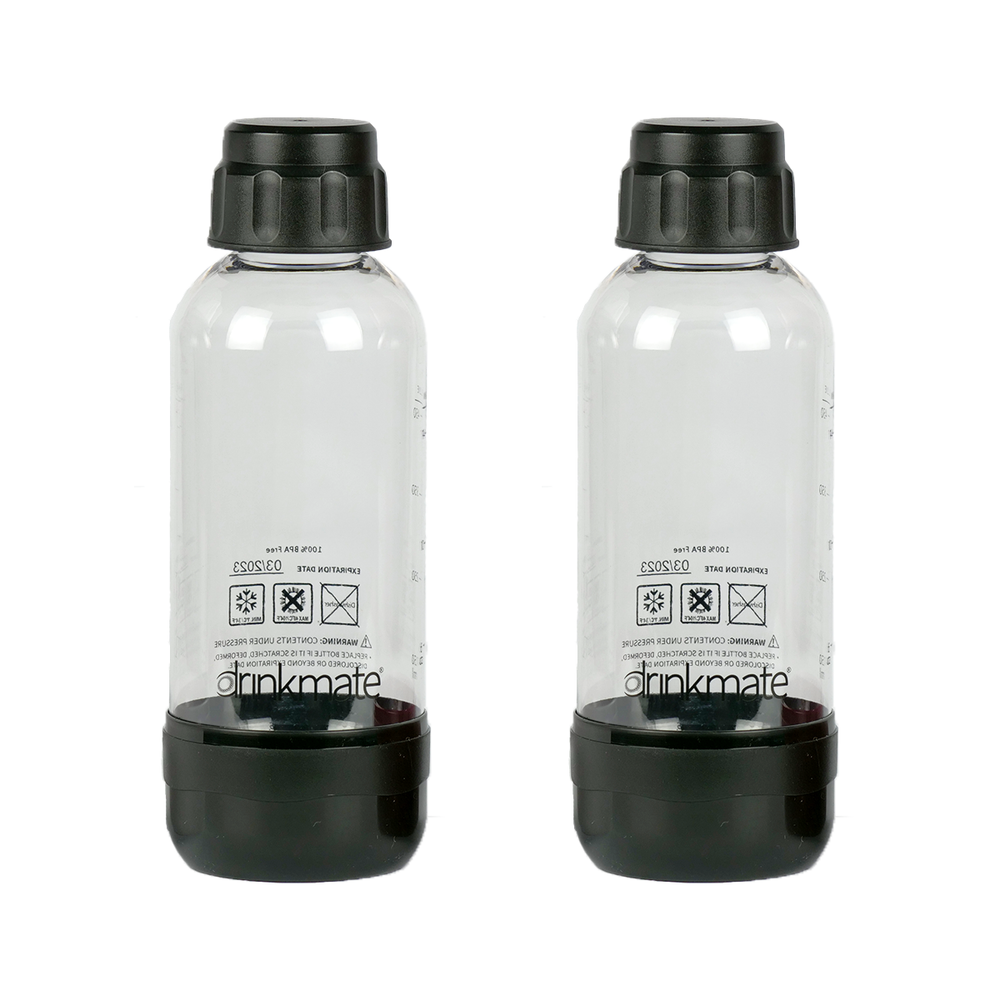Drinkmate 1L Carbonating Bottles - White (2 Pack)