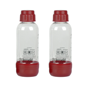 2 pack of red 0.5 liter bottles
