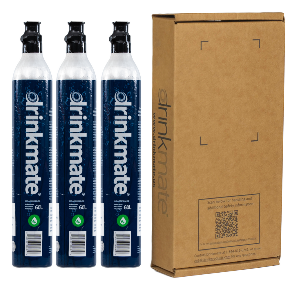 Drinkmate instaFizz Stainless Steel Water Bottle Bundle Blue
