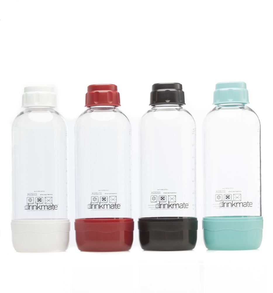 0.5 liter bottles in 4 colors